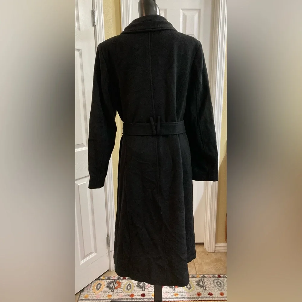 NEW Cole Haan Women's Slick Belted Long Coat Size 12